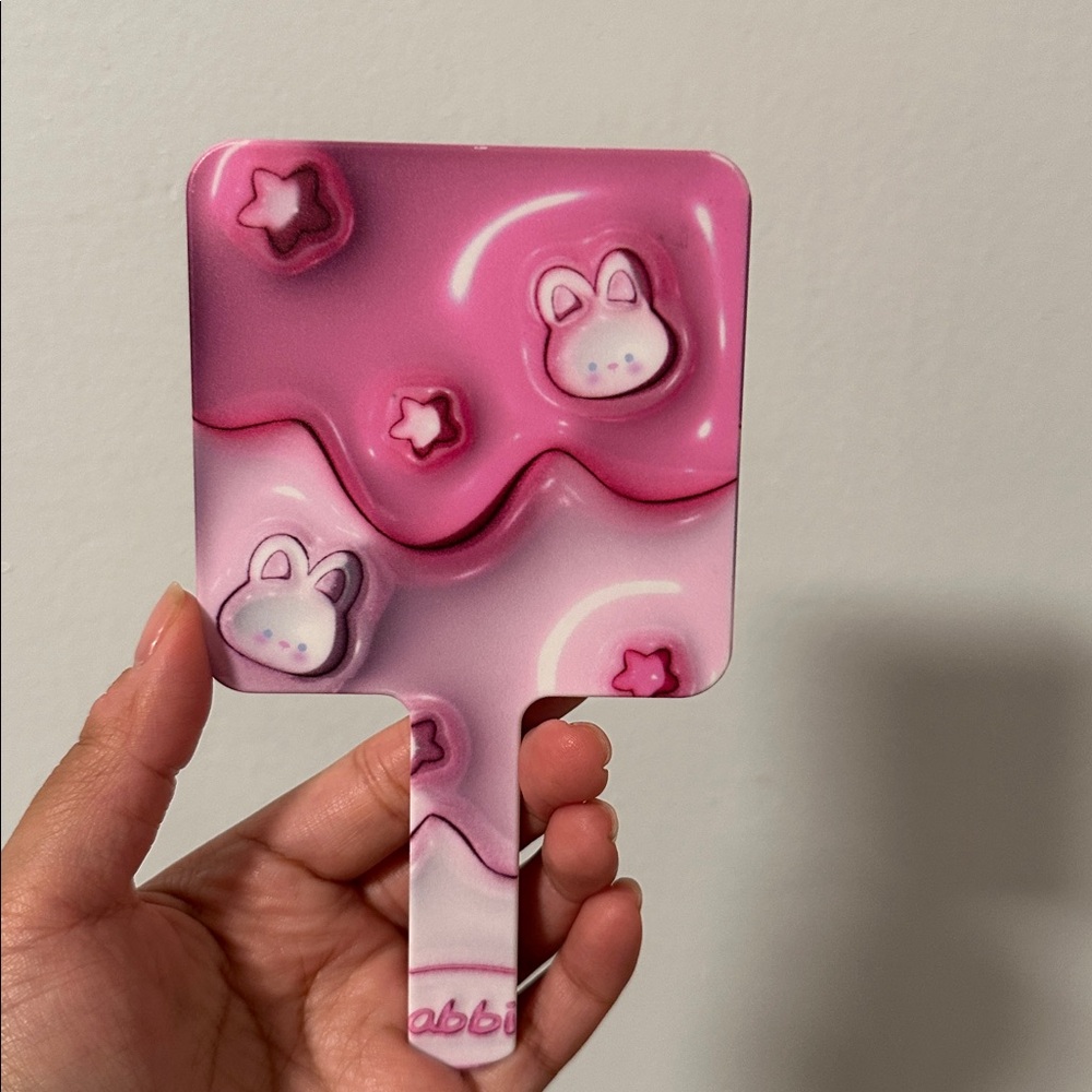 Pink Handheld Mirror - Picture 2 of 3